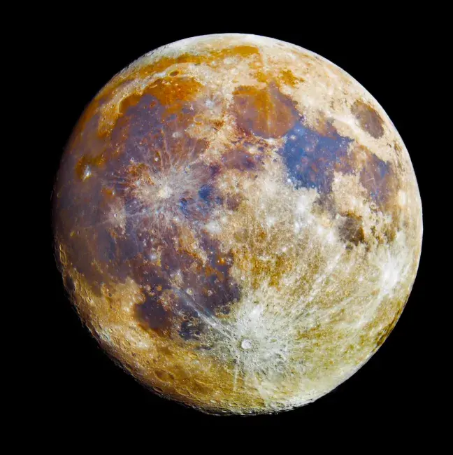 The Moon in colours