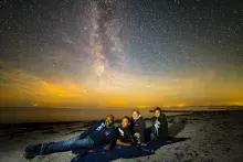 Family at the beach
