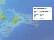 Bortle scale map Møn