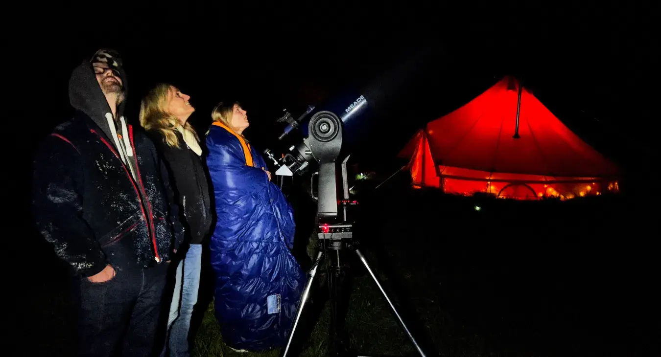 Visitors at telescope